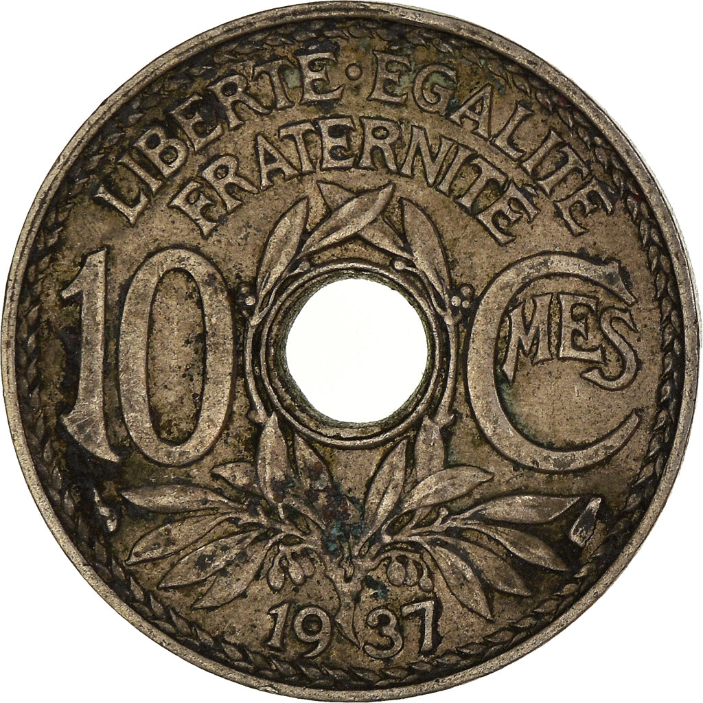 Coin, France, 10 Centimes, 1937