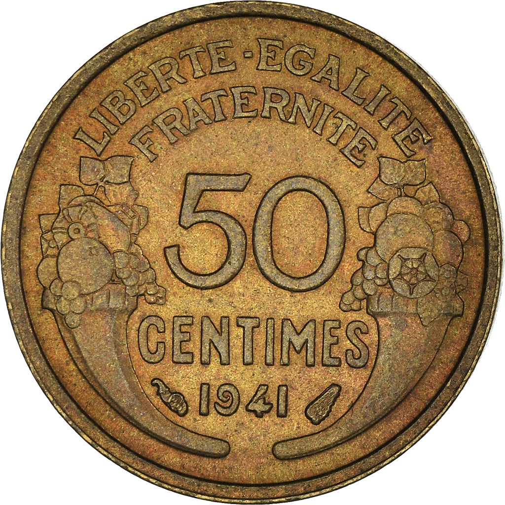 Münze, Frankreich, 50 Centimes, 1941
