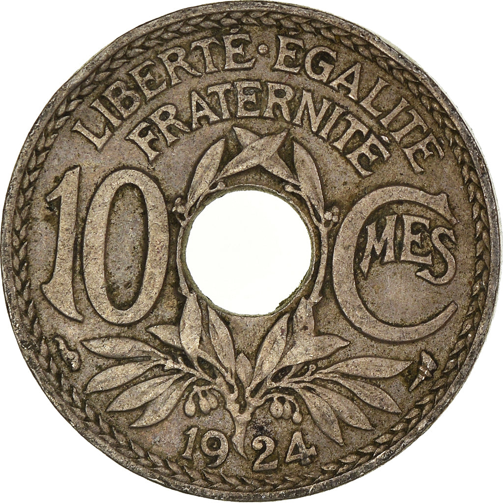Coin, France, 10 Centimes, 1924