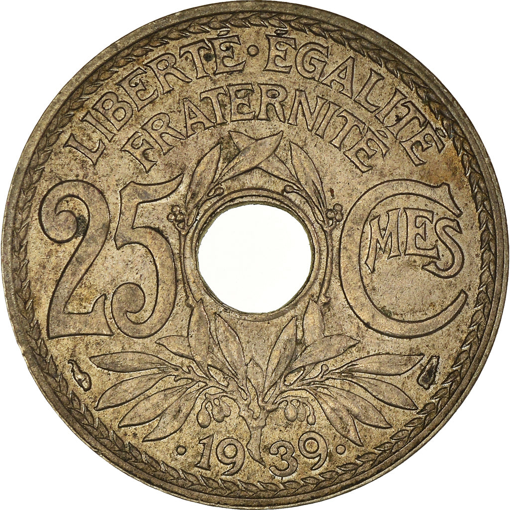 Moneta, Francia, 25 Centimes, 1939