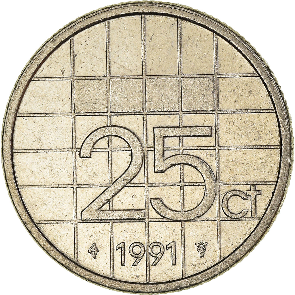Munten, Nederland, 25 Cents, 1991