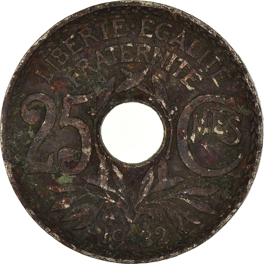 Munten, Frankrijk, 25 Centimes, 1932