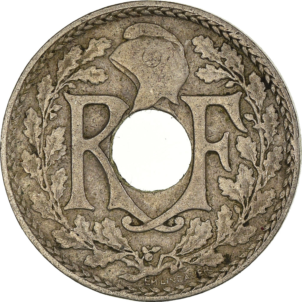 Moneta, Francja, 5 Centimes, 1919