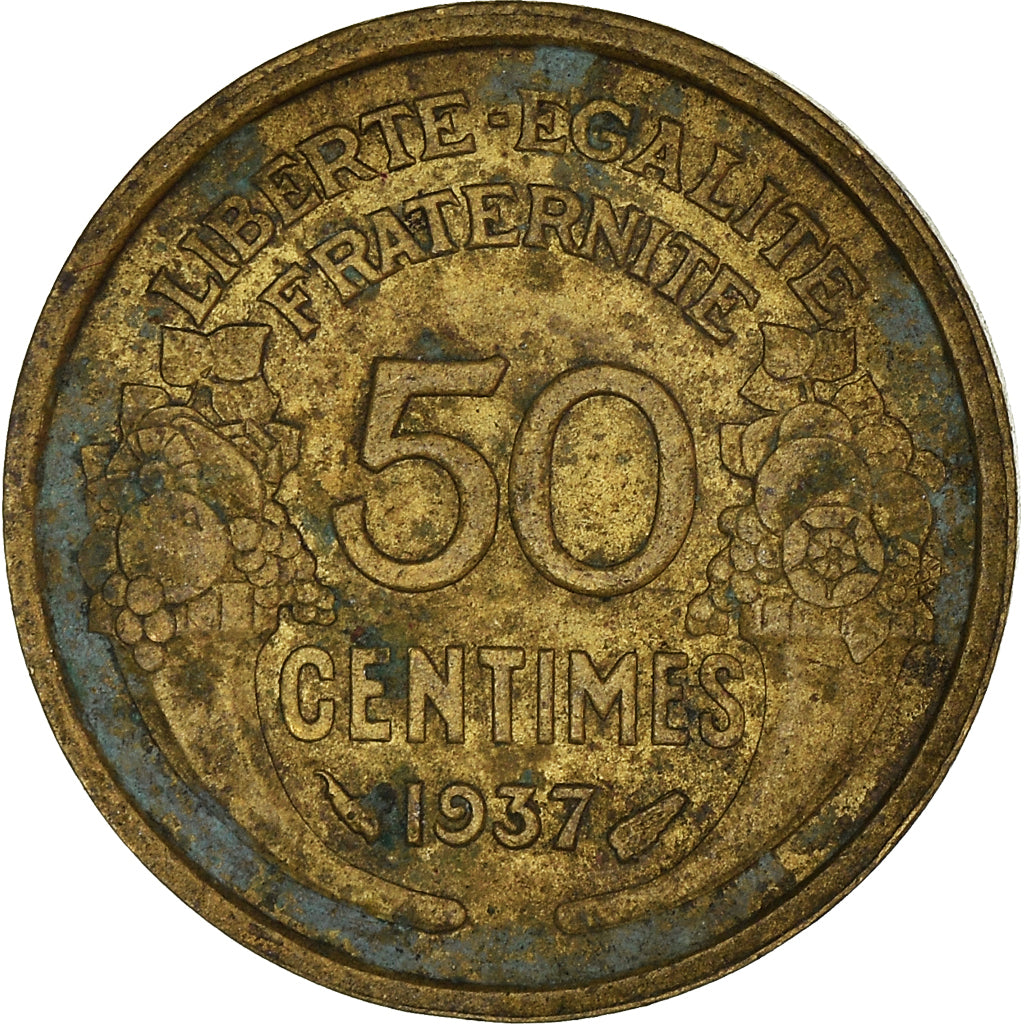 Monnaie, France, 50 Centimes, 1937