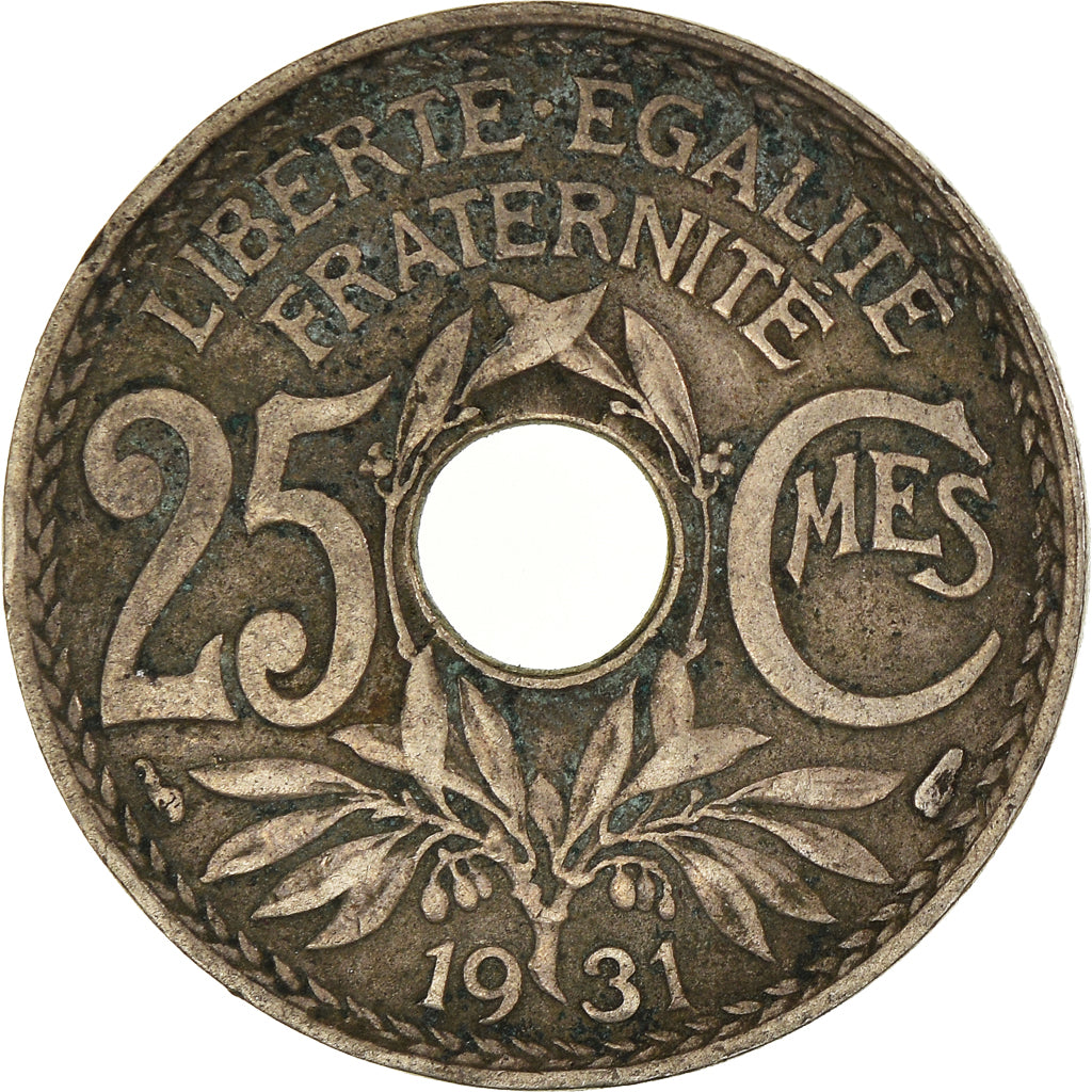 Munten, Frankrijk, 25 Centimes, 1931