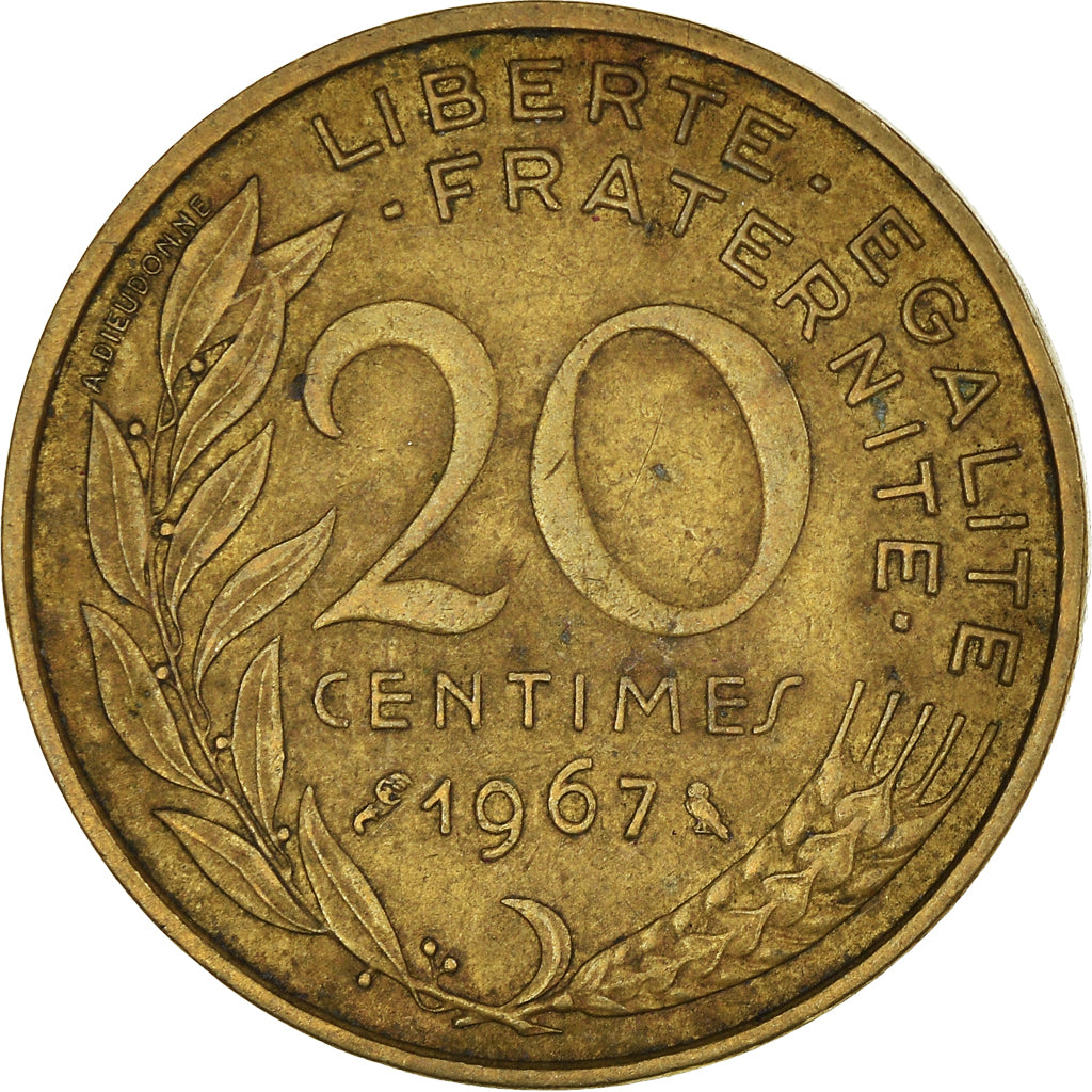 Moneta, Francia, 20 Centimes, 1967