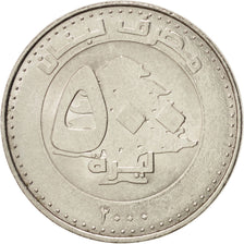 Moneda, Líbano, 500 Livres, 2000, SC, Níquel chapado en acero, KM:39