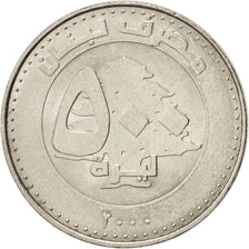 Coin, Lebanon, 500 Livres, 2000, MS(63), Nickel plated steel, KM:39