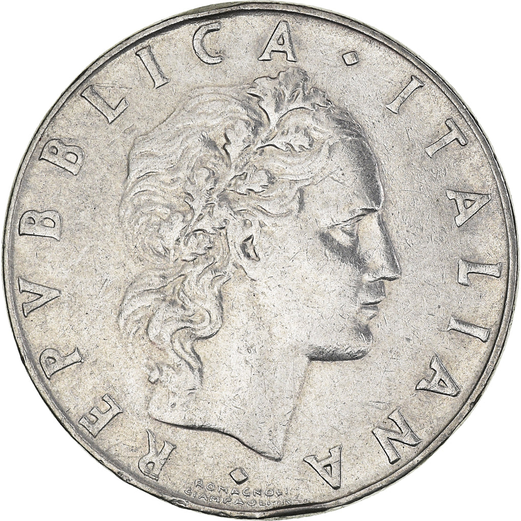 Münze, Italien, 50 Lire, 1970