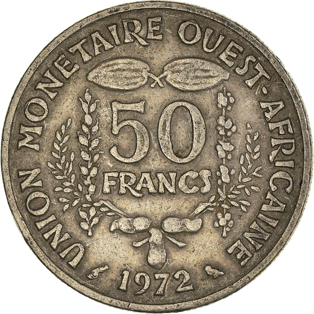 Moneta, Stati dell'Africa occidentale, 50 Francs, 1972