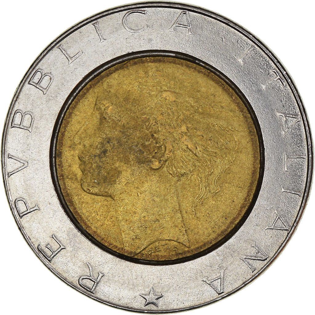 Moneta, Italia, 500 Lire, 1989