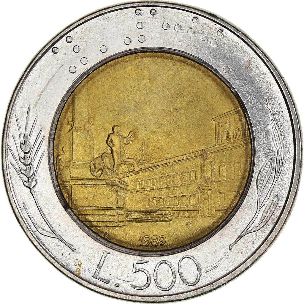 Moneta, Italia, 500 Lire, 1989