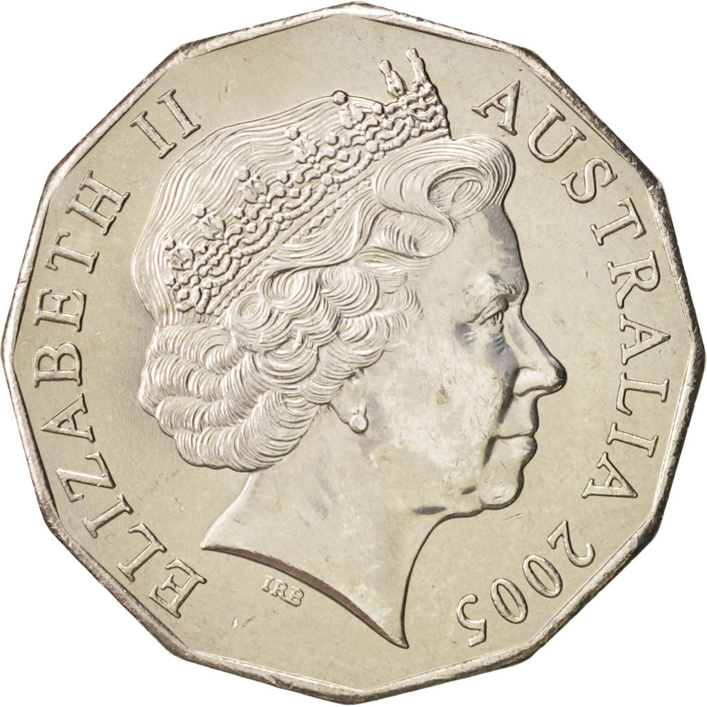Australia, Elizabeth II, 50 Cents, 2005, Royal Australian Mint, MS(63), Coppe...