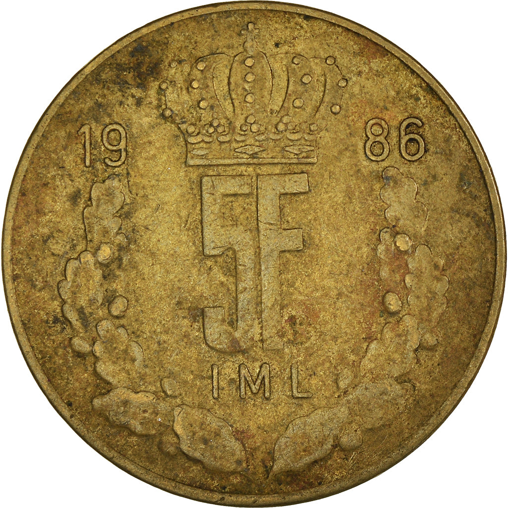 Coin, Luxembourg, 5 Francs, 1986