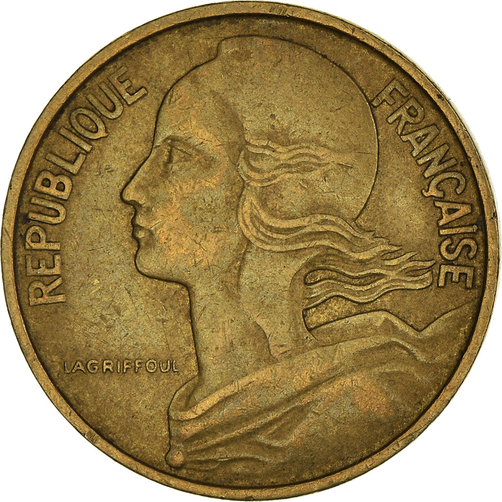 Moneta, Francja, 10 Centimes, 1968
