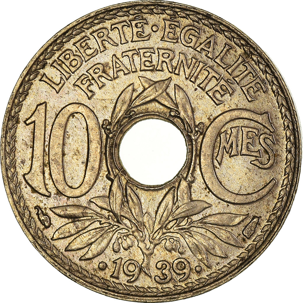 Coin, France, 10 Centimes, 1939