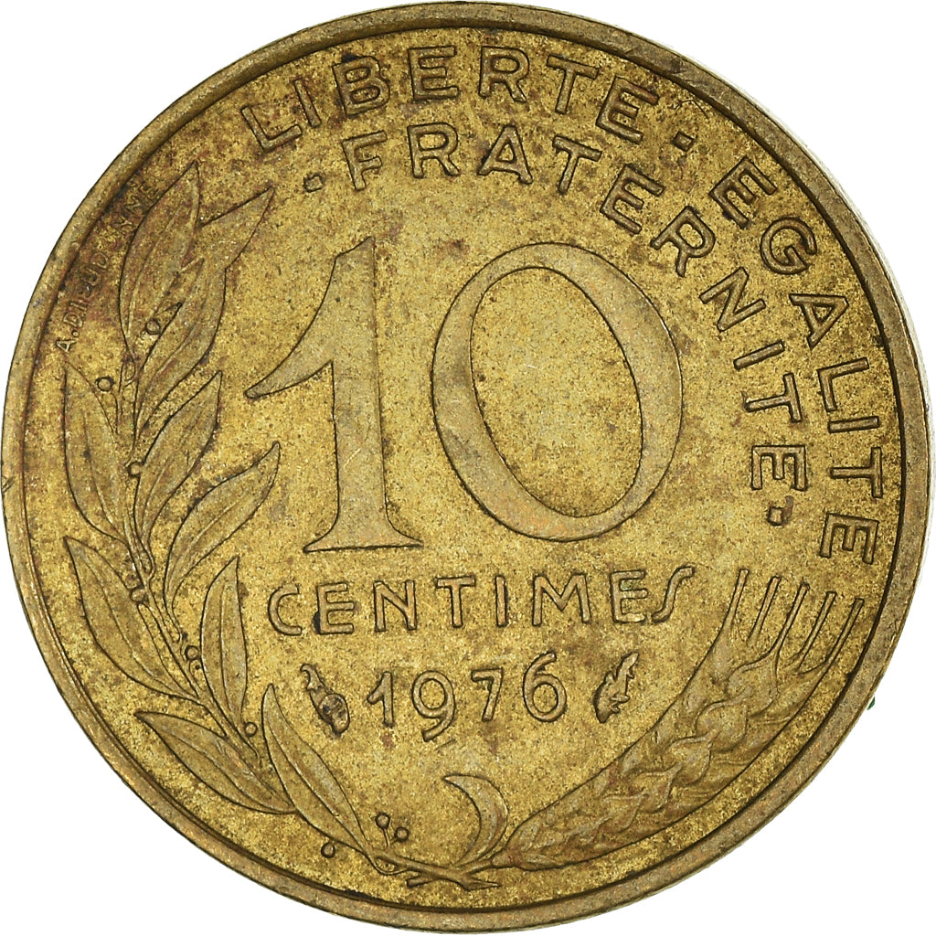 Coin, France, 10 Centimes, 1976