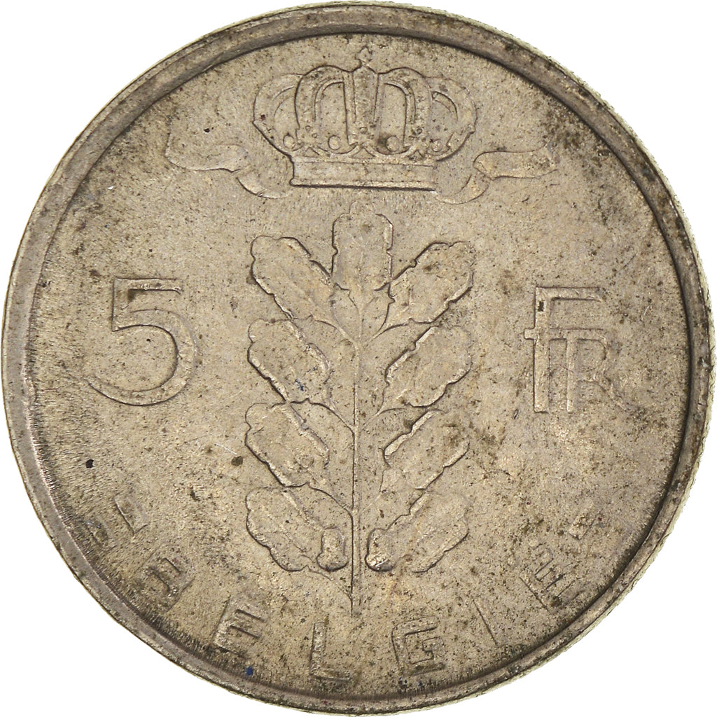 Münze, Belgien, 5 Francs, 5 Frank, 1974
