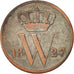 Moneda, Países Bajos, William I, Cent, 1827, Brussels, BC+, Cobre, KM:47