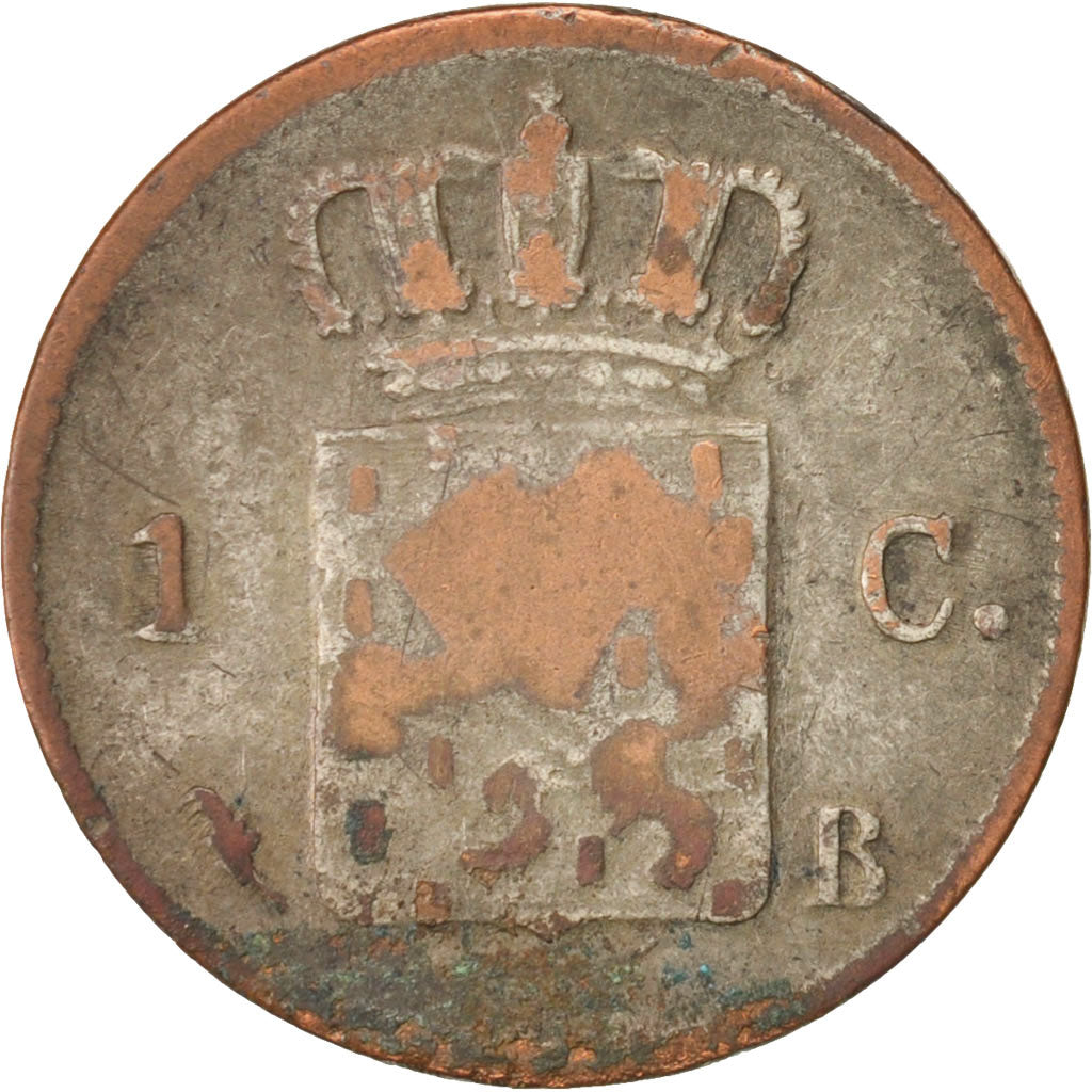Coin, Netherlands, William I, Cent, 1827, Brussels, VF(20-25), Copper, KM:47