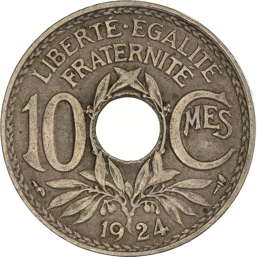 Coin, France, 10 Centimes, 1924