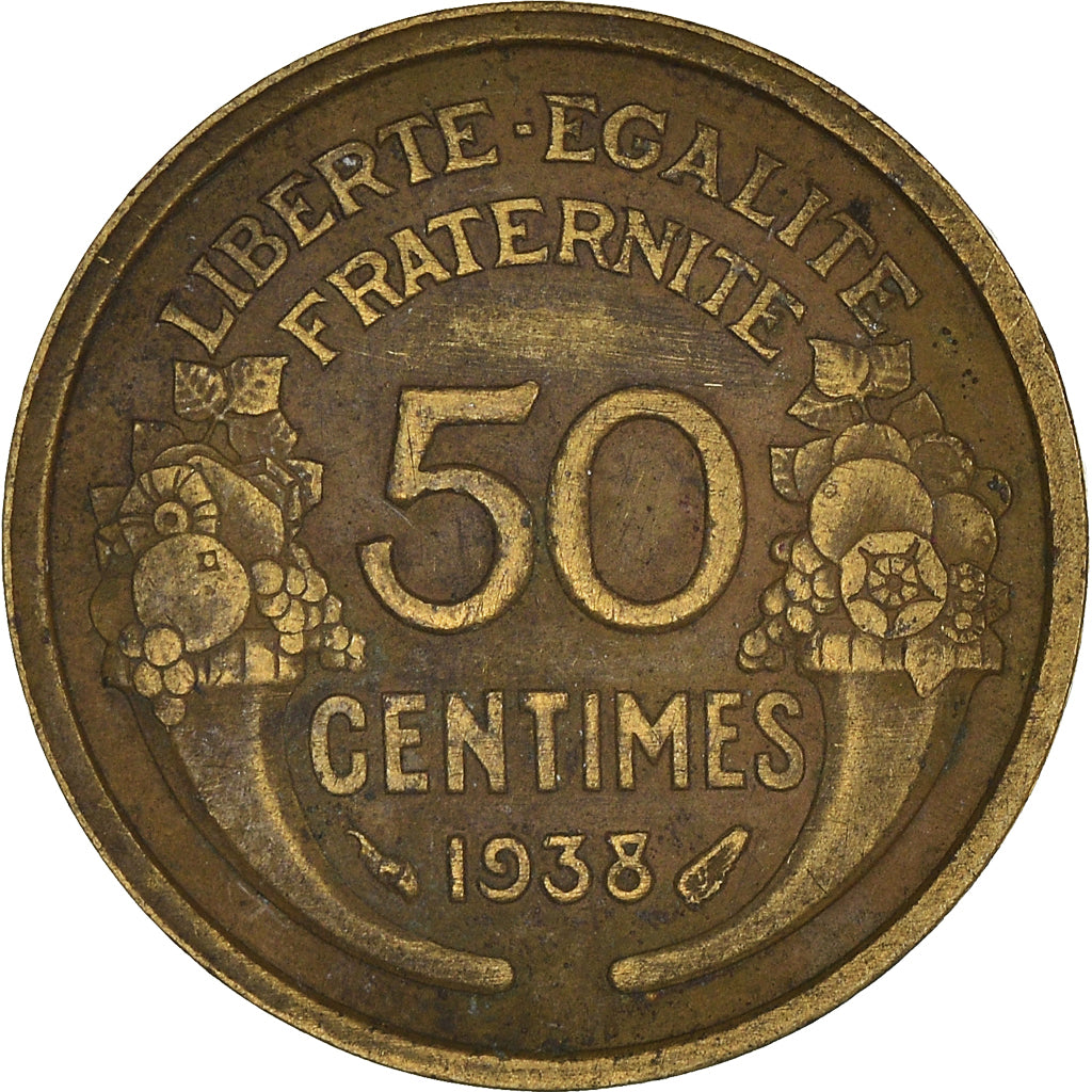 Moneta, Francja, 50 Centimes, 1938