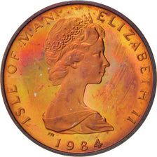 Coin, Isle of Man, Elizabeth II, Penny, 1984, AU(55-58), Bronze, KM:112