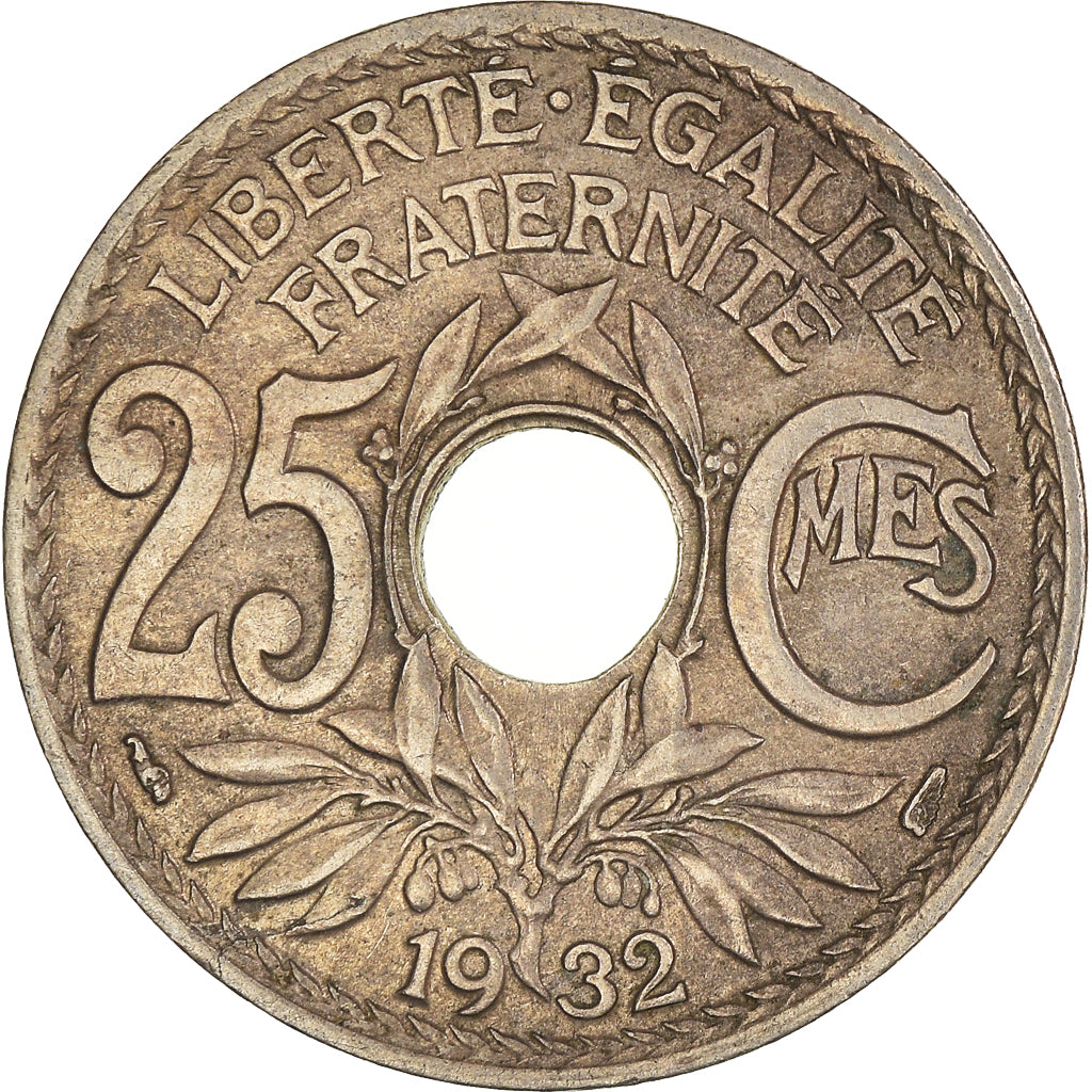 Munten, Frankrijk, 25 Centimes, 1932