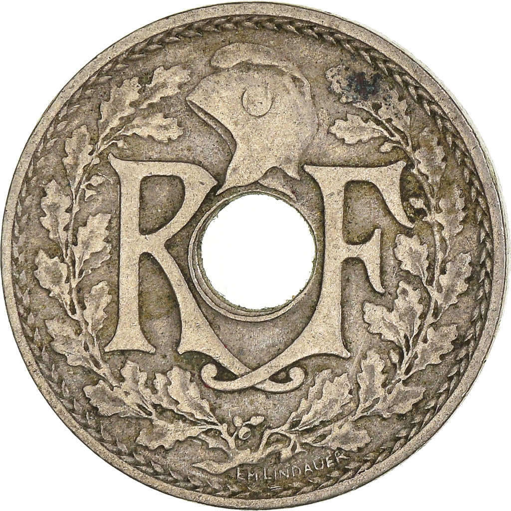Moeda, França, 5 Centimes, 1920