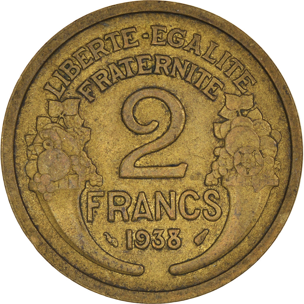 Moneta, Francia, 2 Francs, 1938