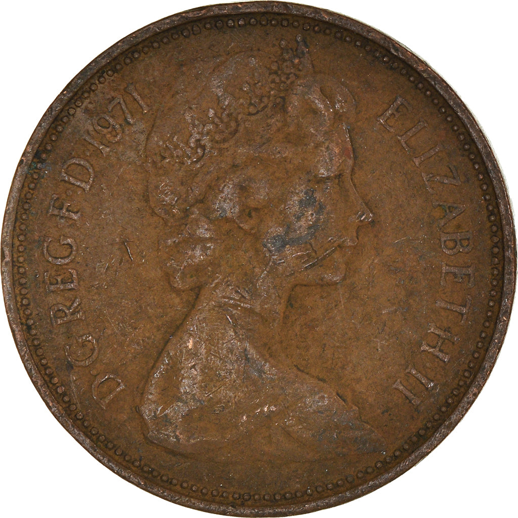 Coin, Great Britain, 2 New Pence, 1971