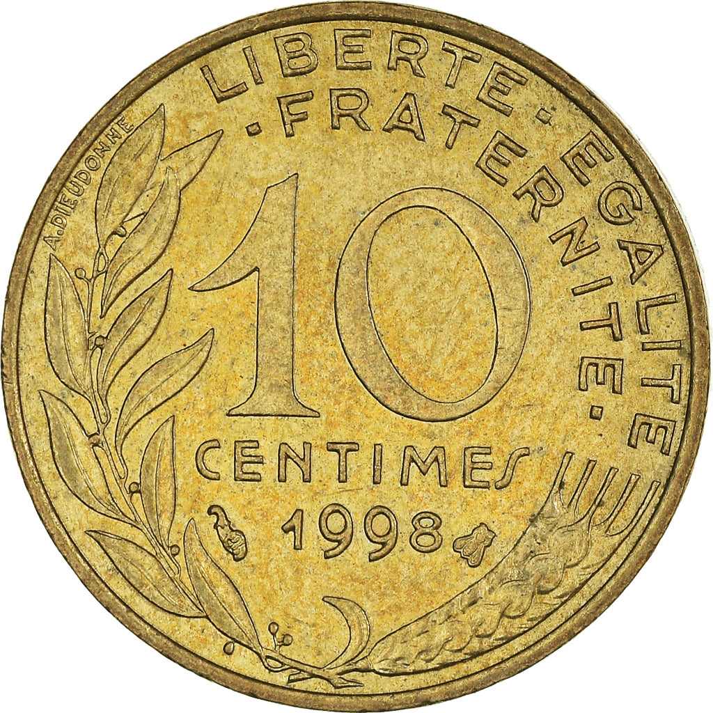Coin, France, 10 Centimes, 1998