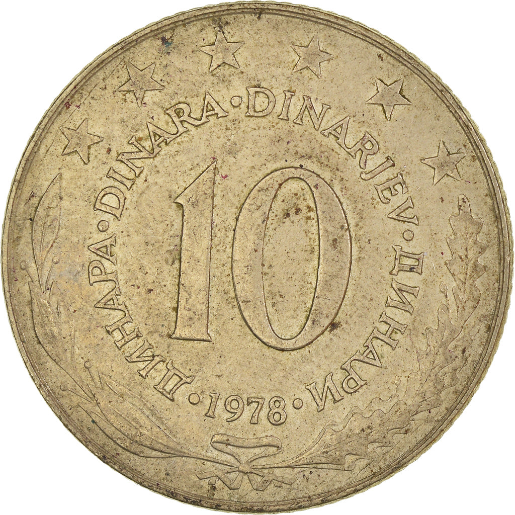 Münze, Jugoslawien, 10 Dinara, 1978