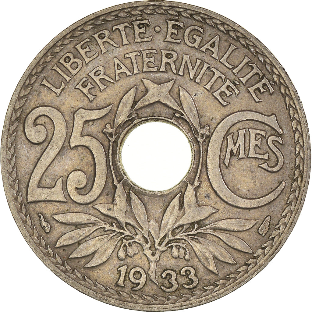 Moneta, Francia, 25 Centimes, 1933
