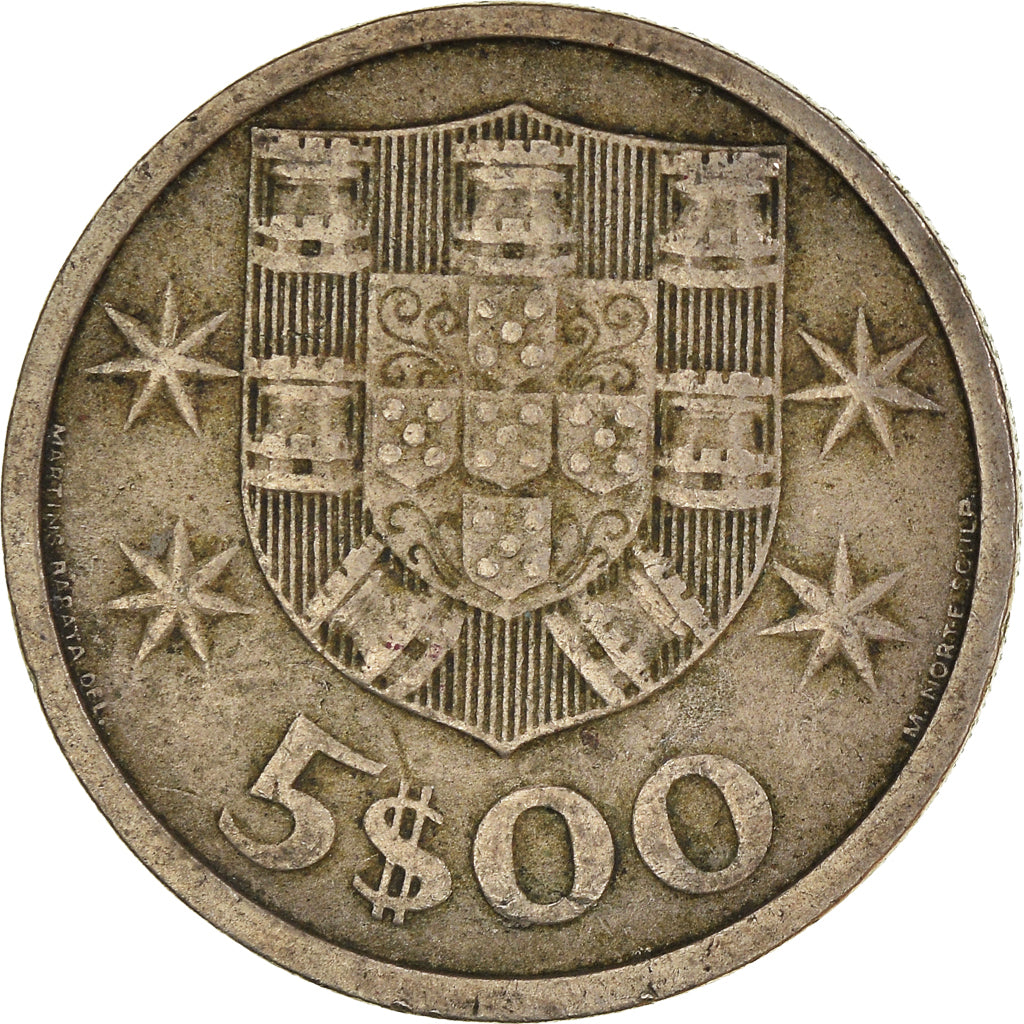 Coin, Portugal, 5 Escudos, 1968