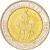 Libya, 1/2 Dinar, 2004, MS(63), Bi-Metallic, KM:27