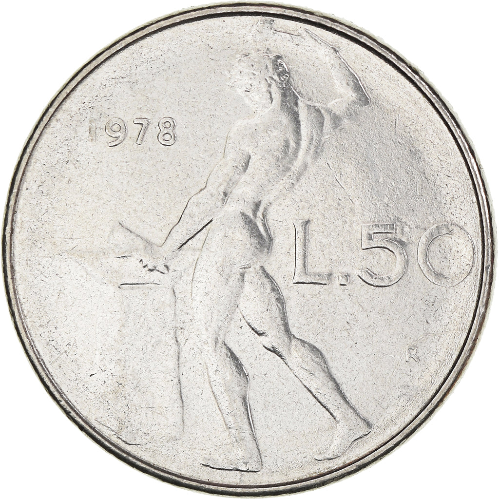 Münze, Italien, 50 Lire, 1978