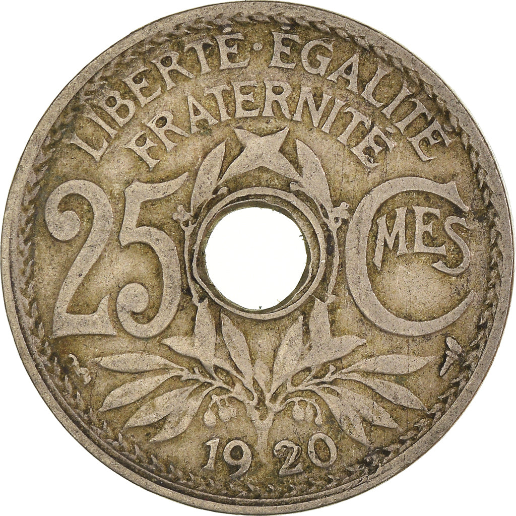 Coin, France, 25 Centimes, 1920