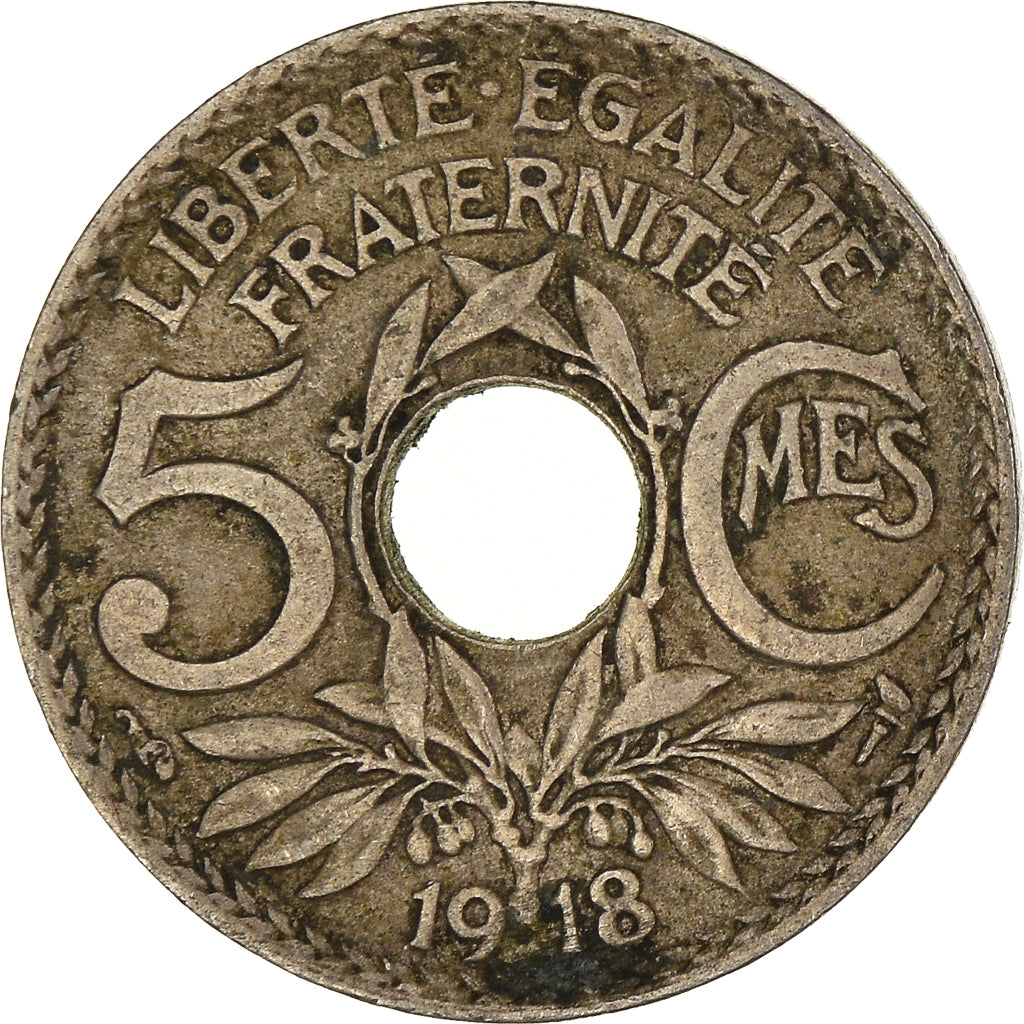 Munten, Frankrijk, 5 Centimes, 1918