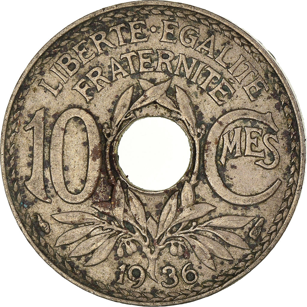 Münze, Frankreich, 10 Centimes, 1936