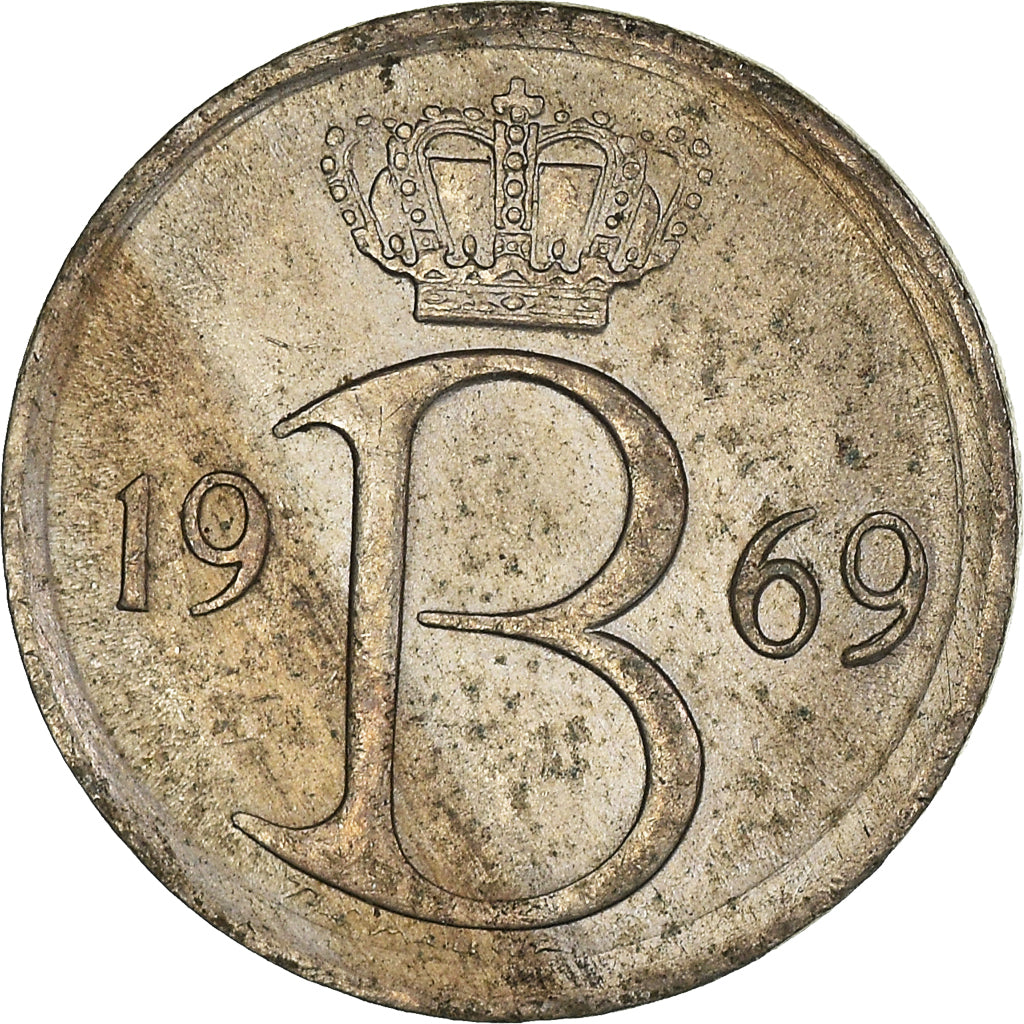 Moneda, Bélgica, 25 Centimes, 1969