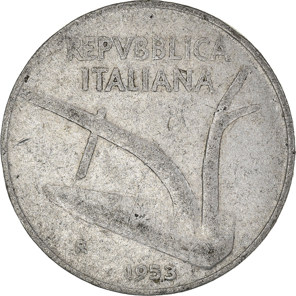 Munten, Italië, 10 Lire, 1953
