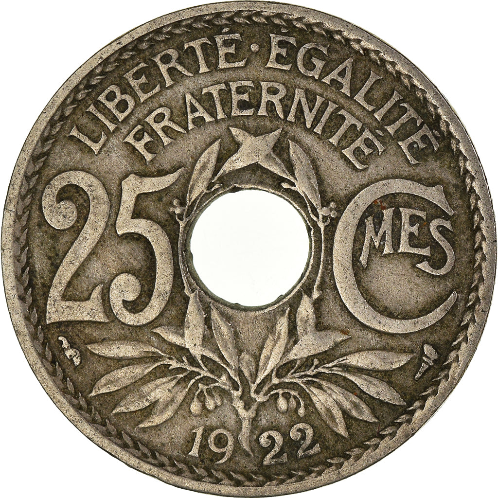 Munten, Frankrijk, 25 Centimes, 1922