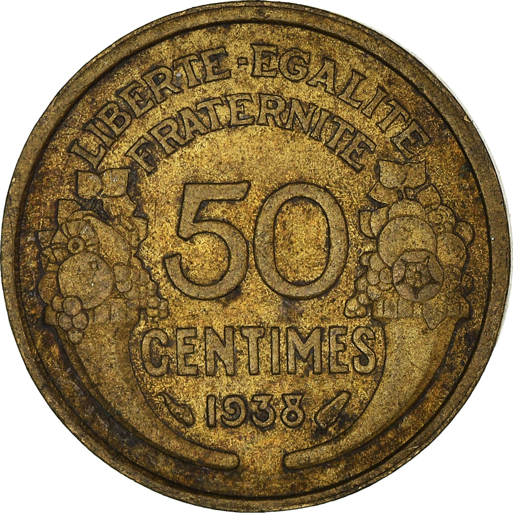 Münze, Frankreich, 50 Centimes, 1938