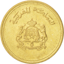 Morocco, al-Hassan II, 20 Santimat, 1987, EF(40-45), Aluminum-Bronze, KM:85