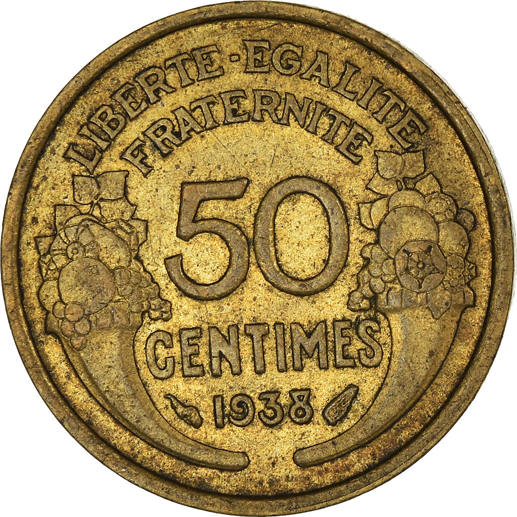 Moneda, Francia, 50 Centimes, 1938