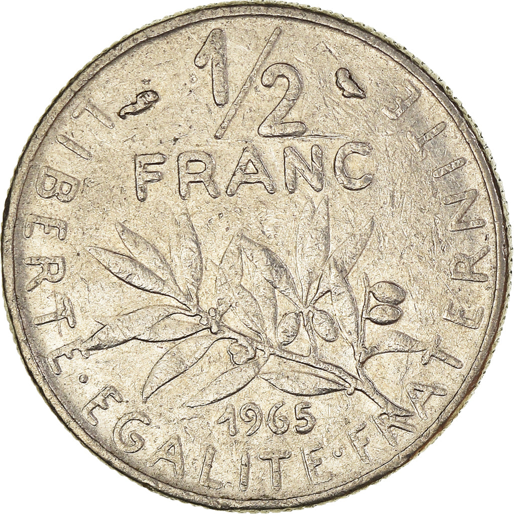 Moneta, Francia, 1/2 Franc, 1965