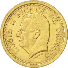 Monaco, Louis II, 2 Francs, 1945, EF(40-45), Aluminum-Bronze, KM:121a