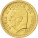 Monaco, Louis II, 2 Francs, 1945, EF(40-45), Aluminum-Bronze, KM:121a