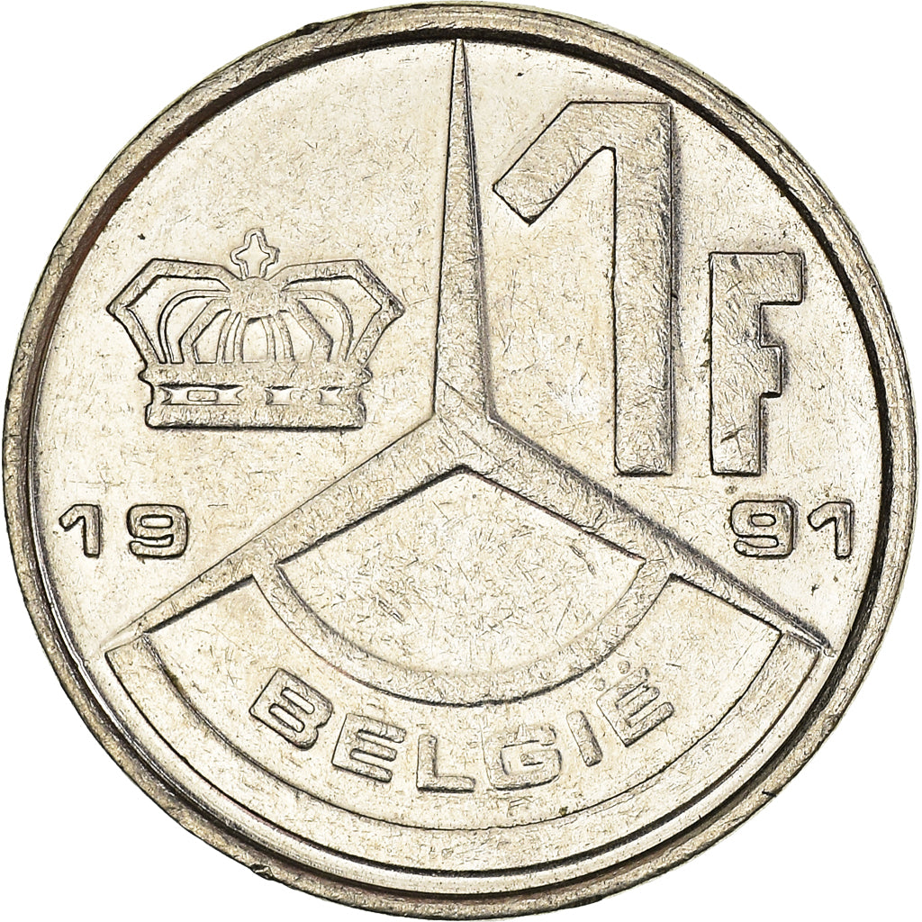 Coin, Belgium, Franc, 1991